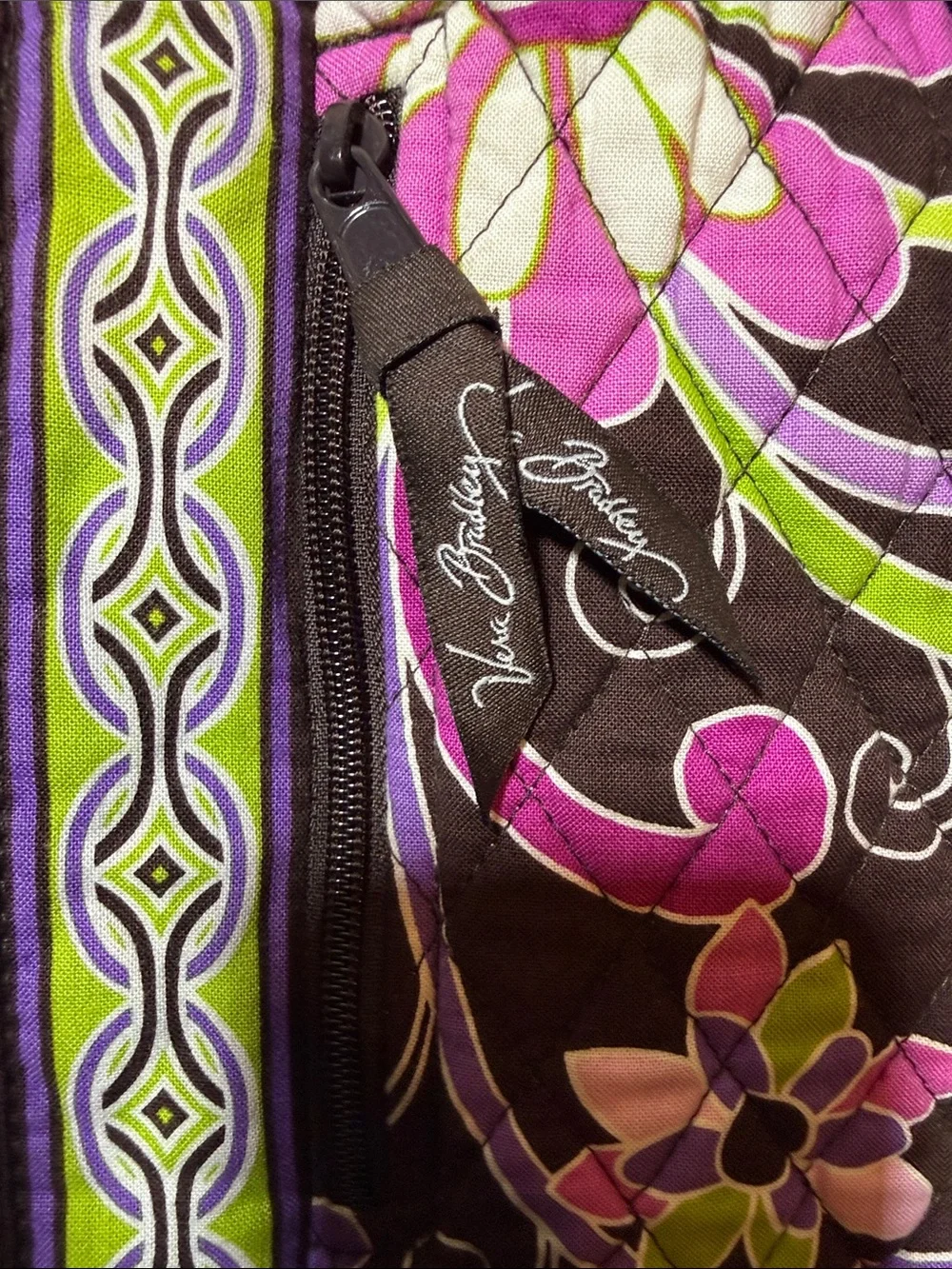 Vera Bradley Drawstring Backpack – Purple Punch Pattern